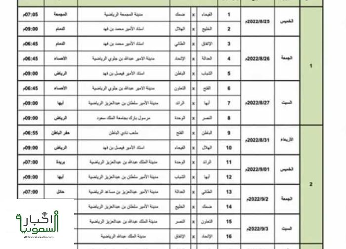 10 معايير لإعداد جدول مباريات الدوري السعودي للمحترفين لموسم 2022/23
